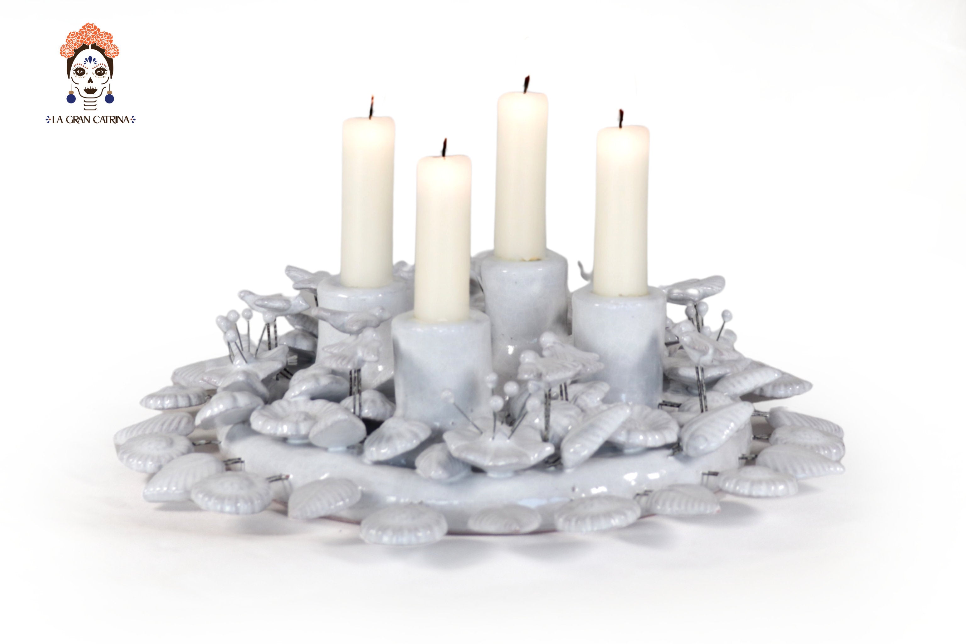 Crown of Adviento White - 13.7 in. Montoya