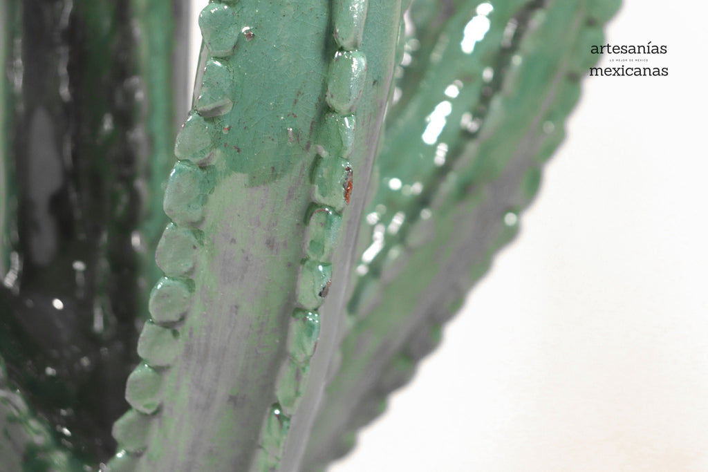 Glazed Prickly Pear Cactus Candleholder - 15.3 in. Juan Gtz