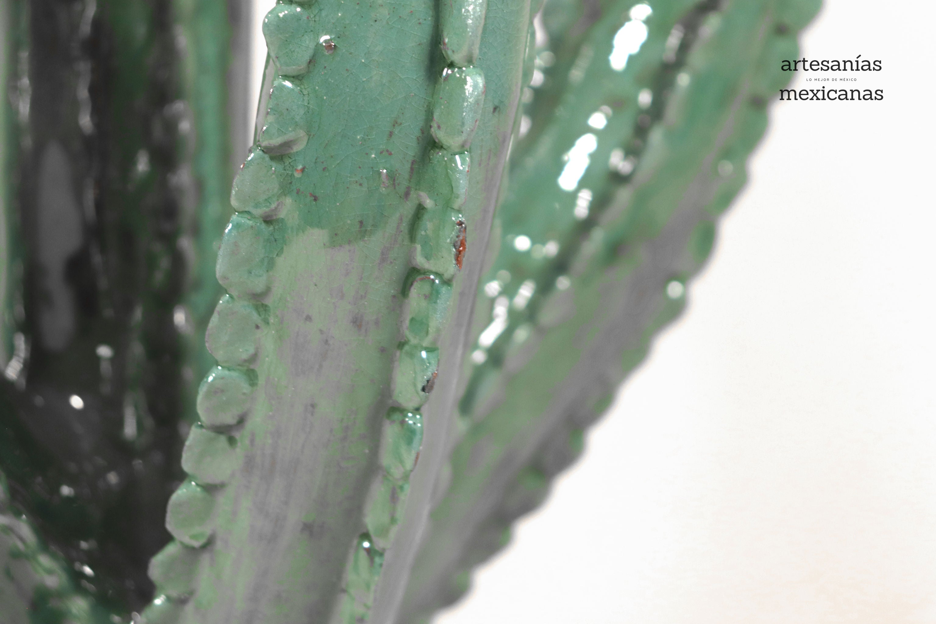 Glazed Prickly Pear Cactus Candleholder - 15.3 in. Juan Gtz