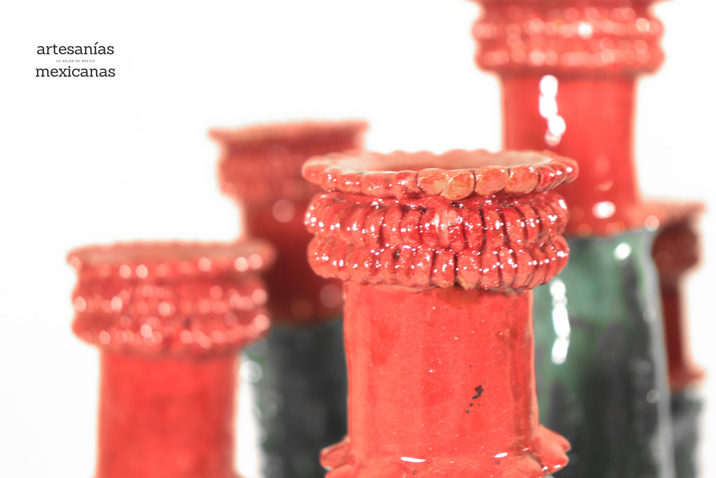 Glazed Prickly Pear Cactus Candleholder - 15.3 in. Juan Gtz