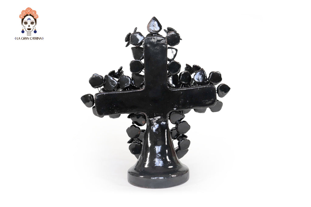 Cross black vidriada of 8.6 in. Montoya