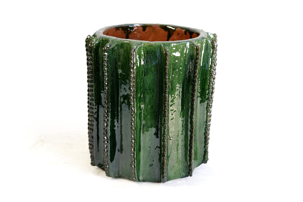 Small Cactus Glazed Clay 8.6 in. - Planter Juan Gtz