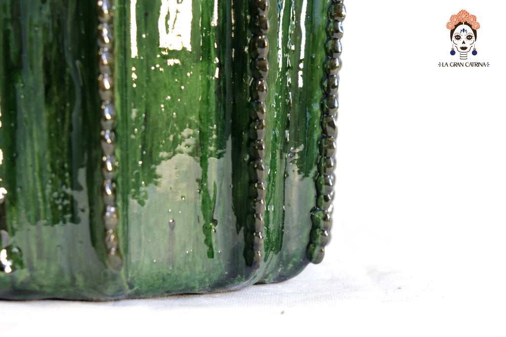 Small Cactus Glazed Clay 8.6 in. - Planter Juan Gtz