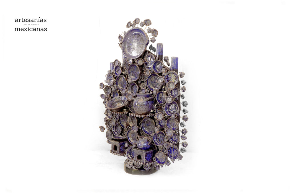Cocina tradicional blue - Glazed Clay - Piece Contest - 49.2 in. Montoya