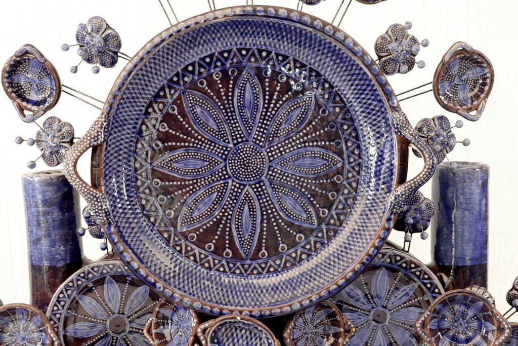 Cocina tradicional blue - Glazed Clay - Piece Contest - 49.2 in. Montoya