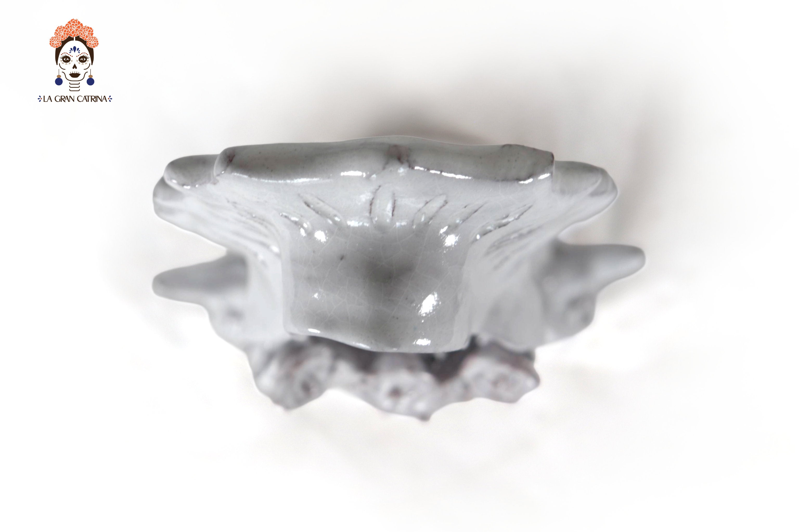 Virgin of Guadalupe - Glazed Clay white - 11.8 in. Montoya