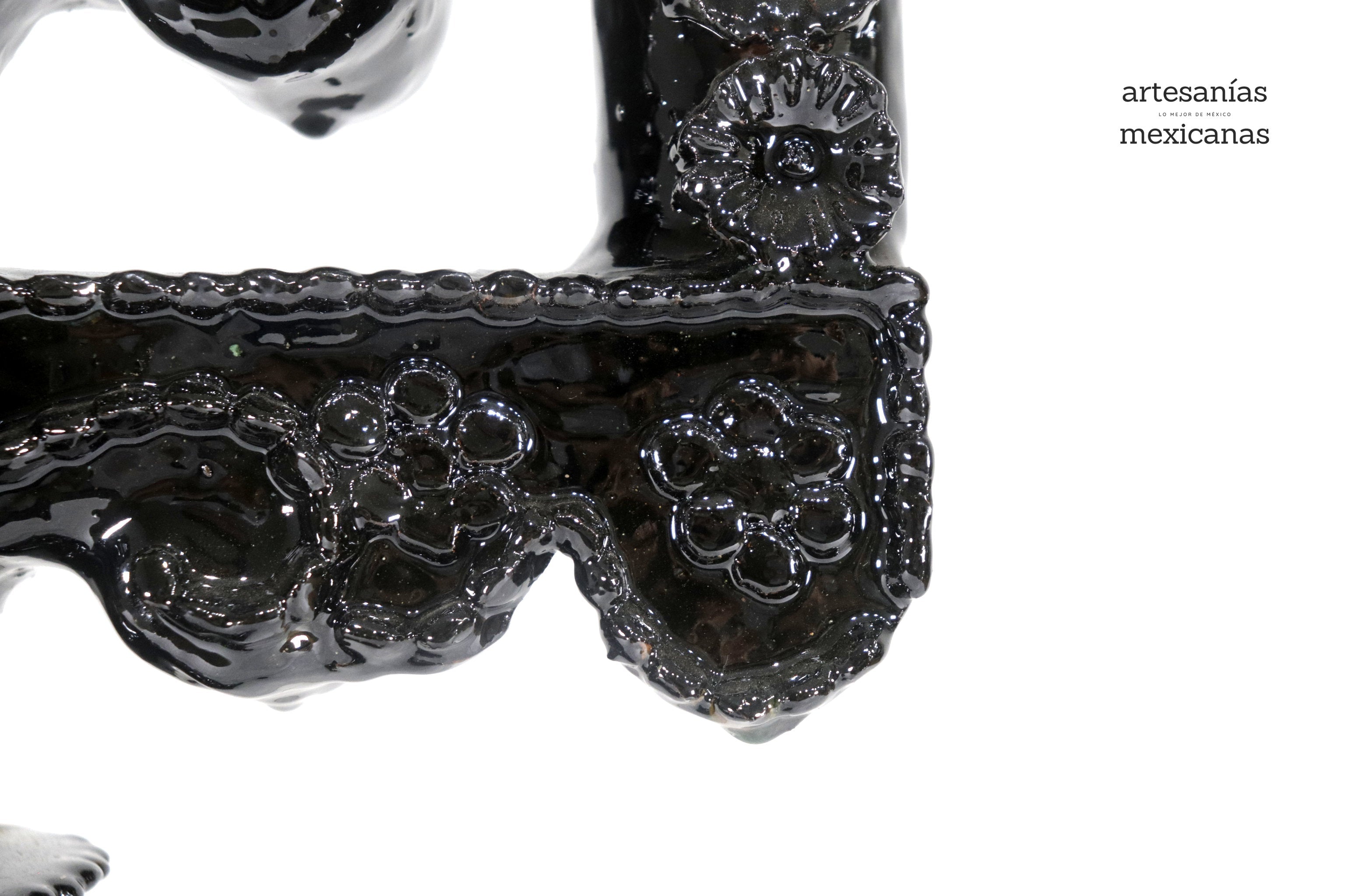 Candleholder black of 5-Candle - Glazed Clay - 20 in. Juan Gtz