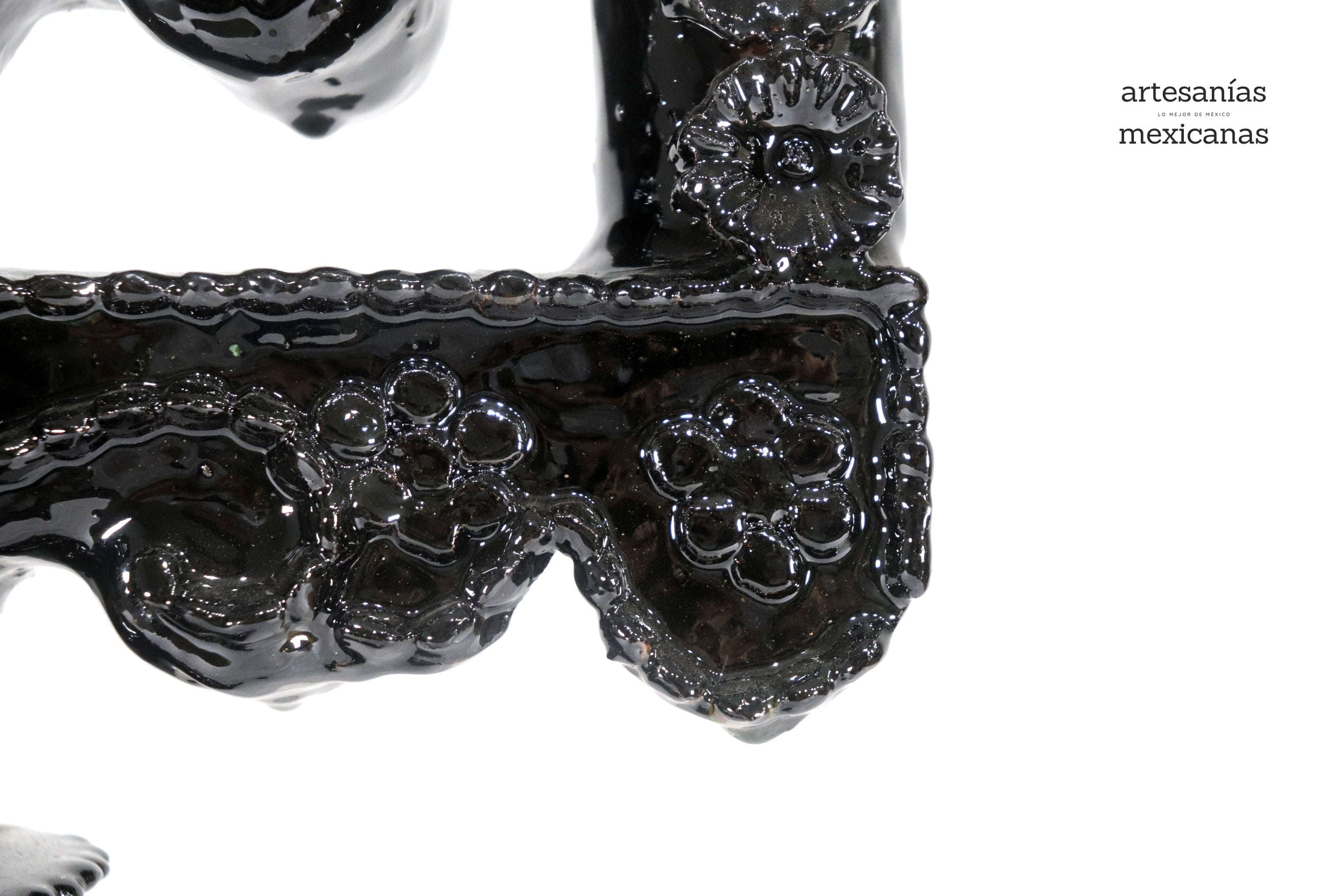 Candleholder black of 5-Candle - Glazed Clay - 20 in. Juan Gtz