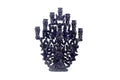 Candleholder Blue 7 candles - 10 in. Tereri