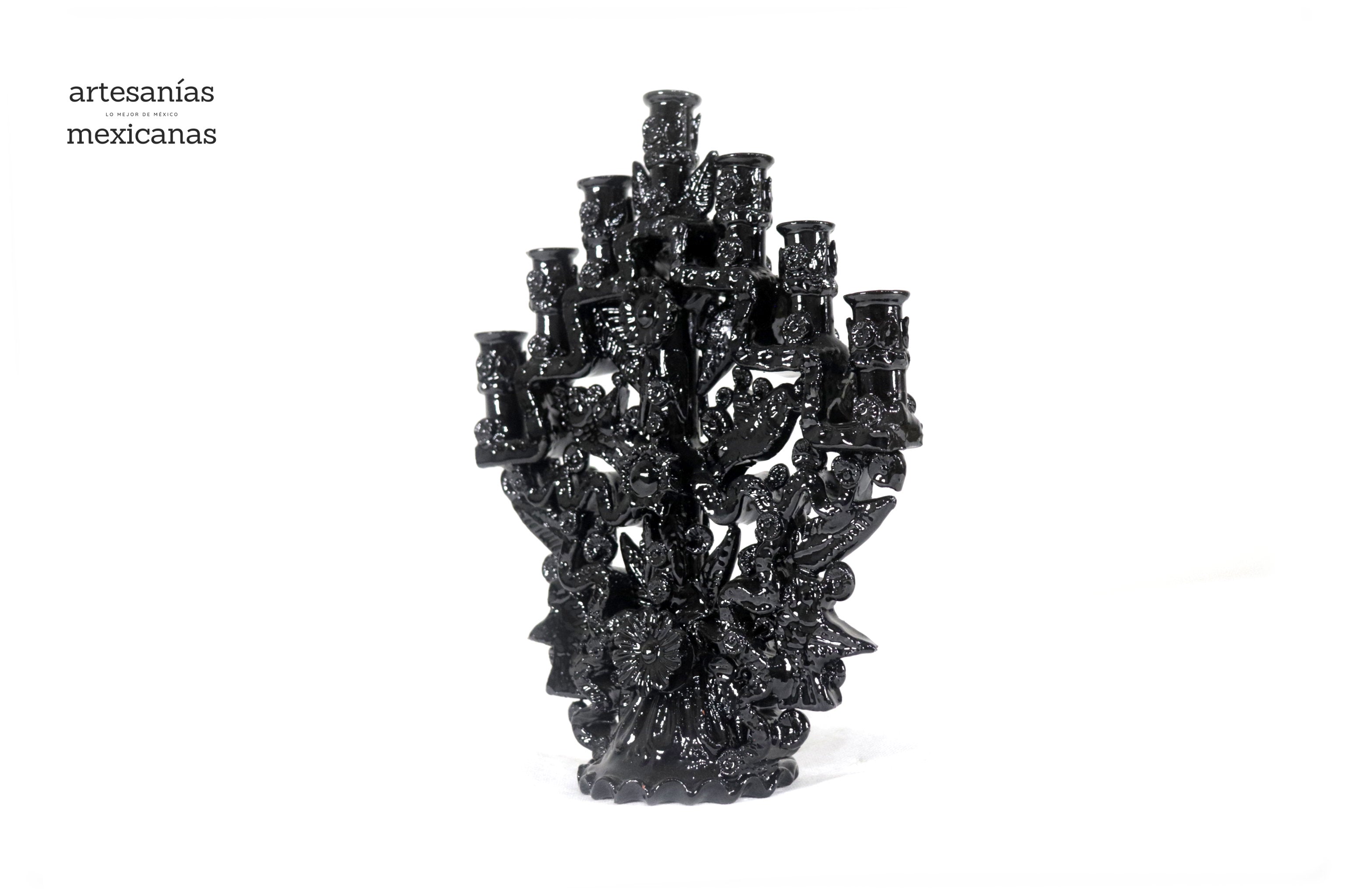 Candleholder black of 7 candles - 10 in. Tereri