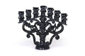 Candleholder Blue 7 candles - Glazed Clay - 15.7 in. Tiru