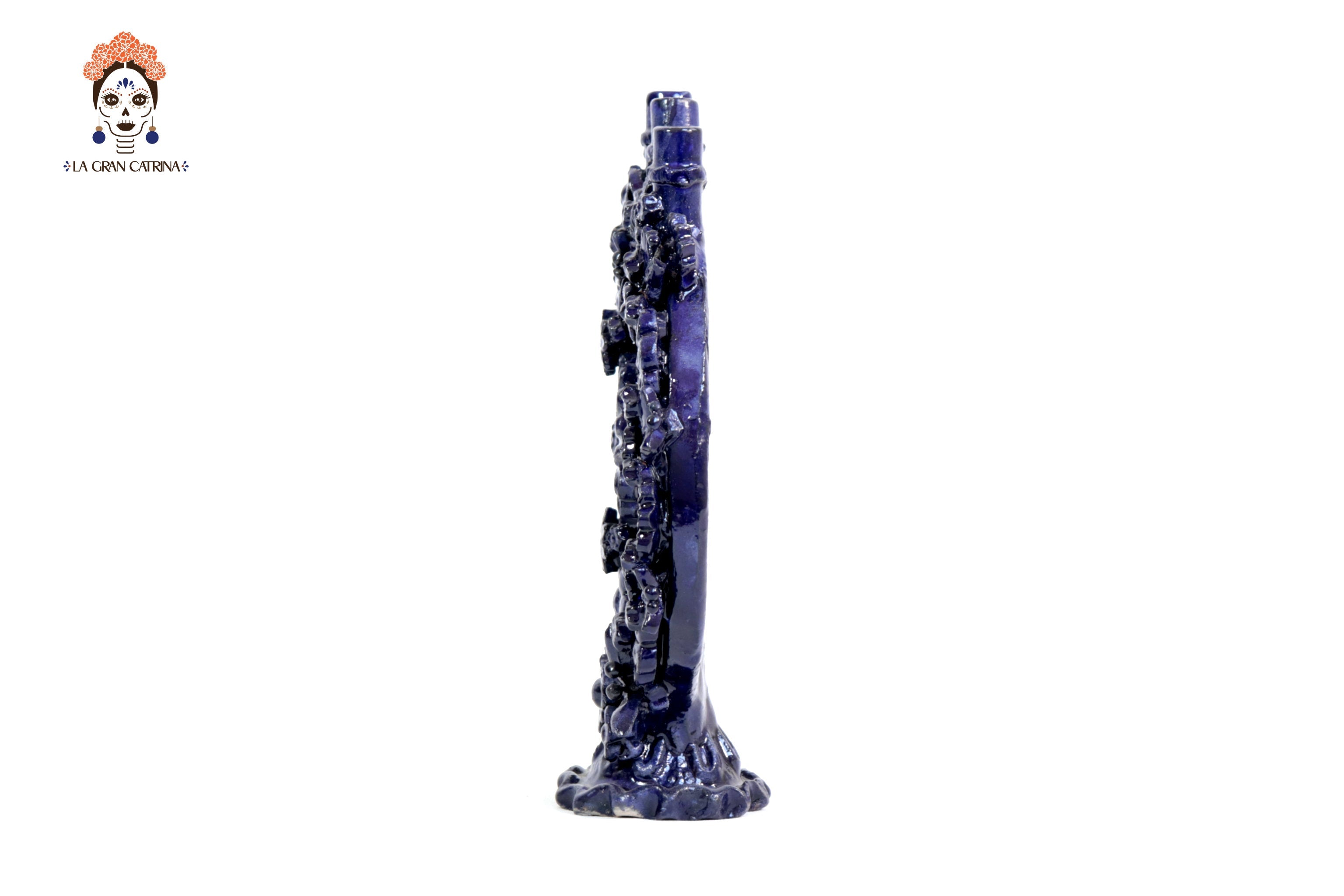 Candleholder Blue 5-Candle - 10.4 in. Juan Gtz