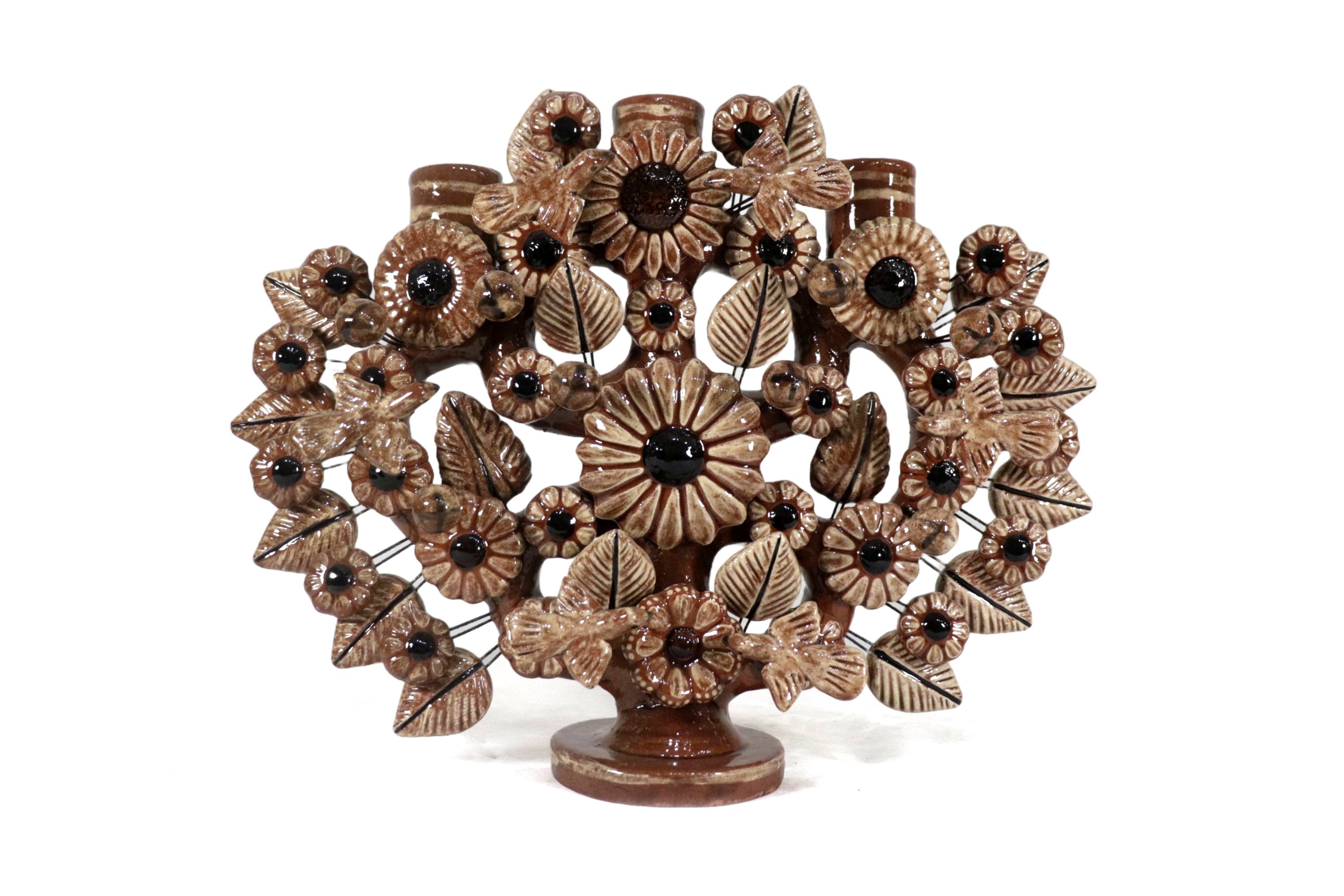 Tree of Life Medium Brown - 3 Candles - 14 in. Montoya