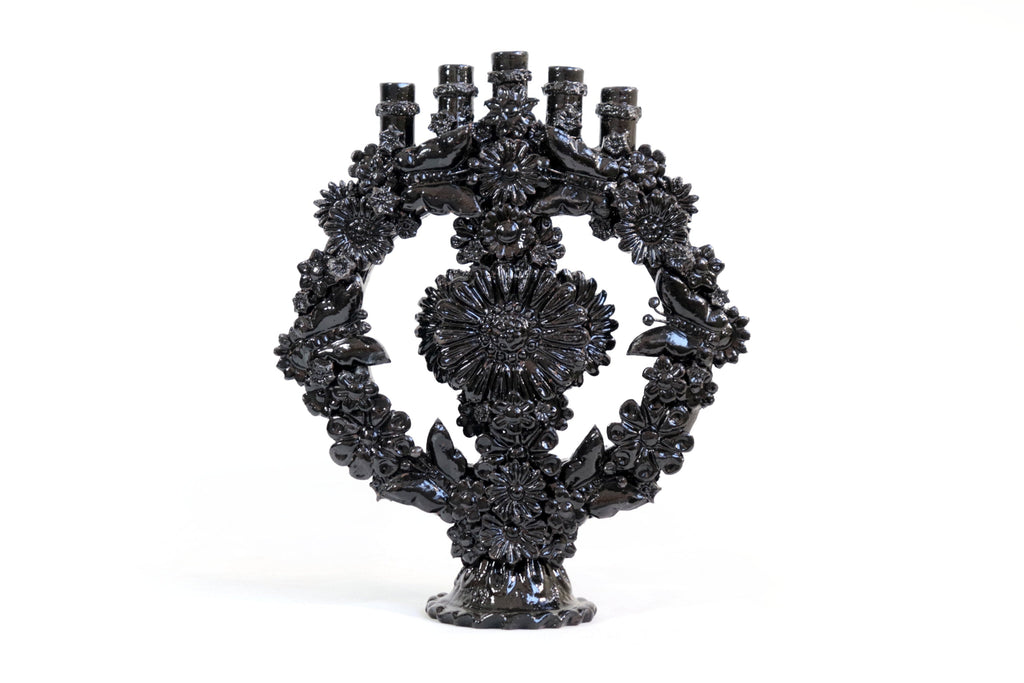 Candleholder black of 5-Candle - 10.4 in. Juan Gtz