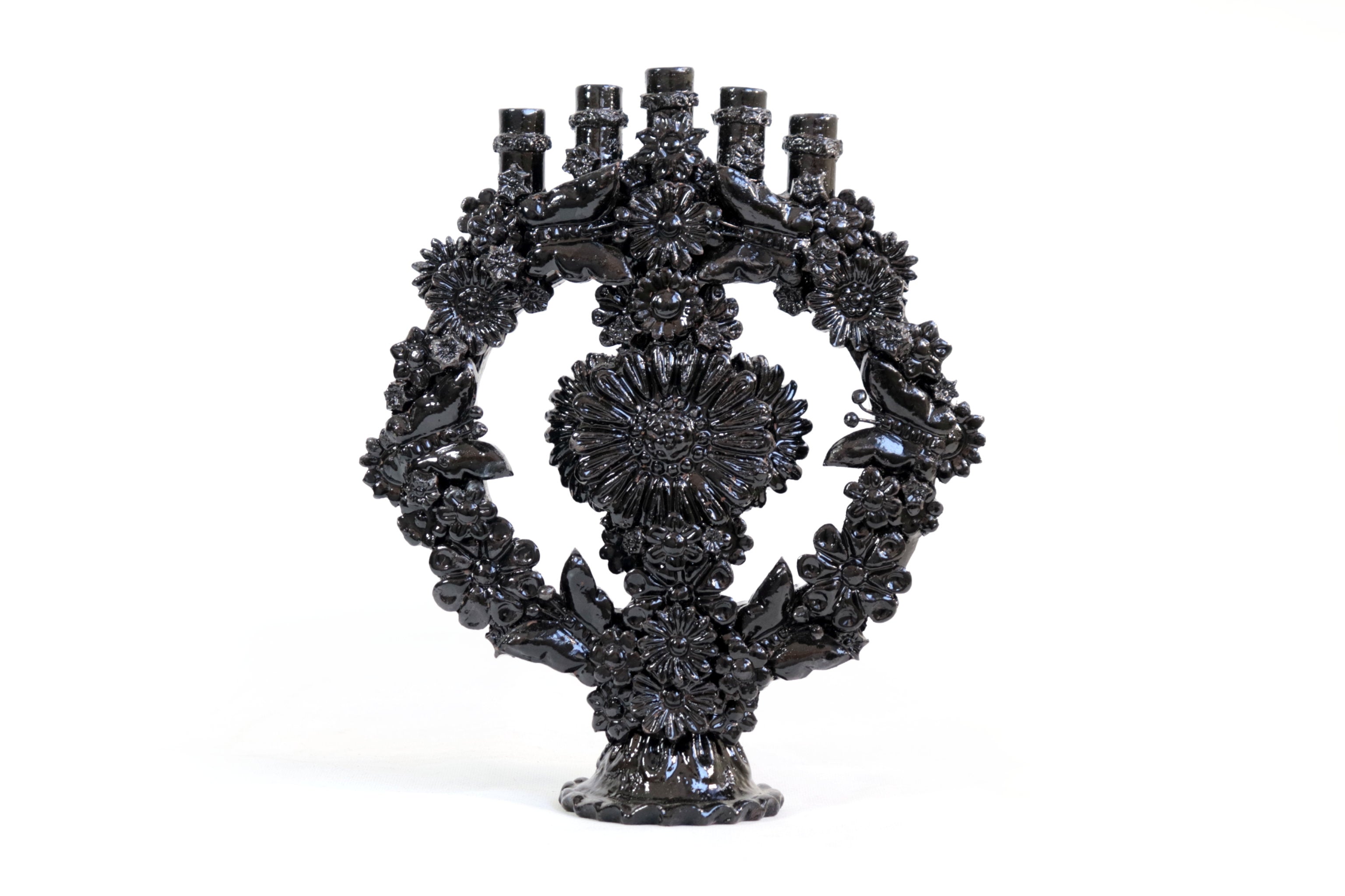 Candleholder black of 5-Candle - 10.4 in. Juan Gtz