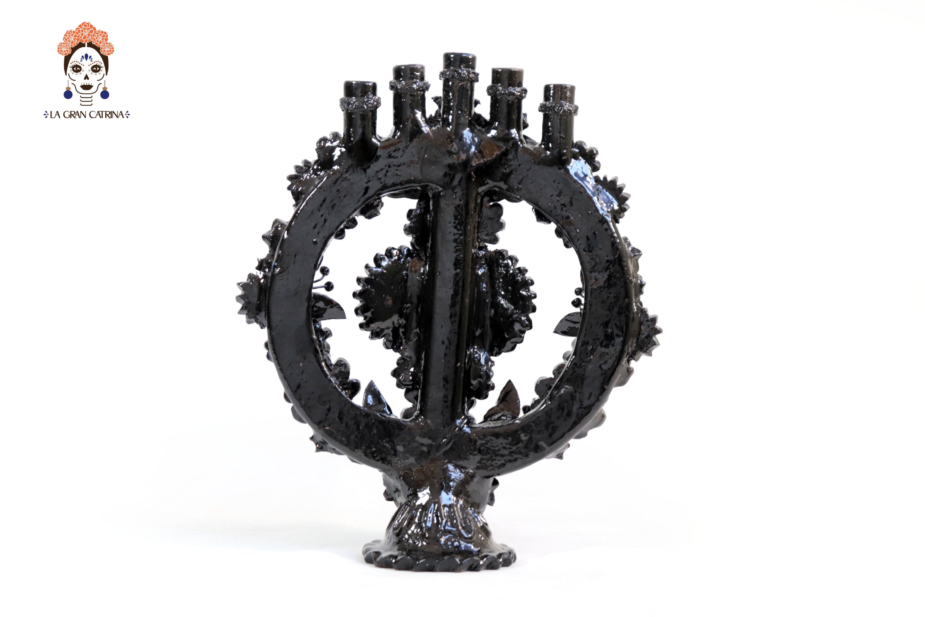 Candleholder black of 5-Candle - 10.4 in. Juan Gtz