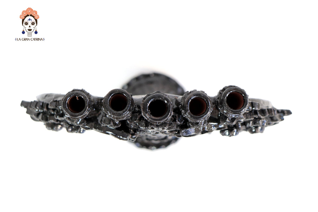 Candleholder black of 5-Candle - 10.4 in. Juan Gtz