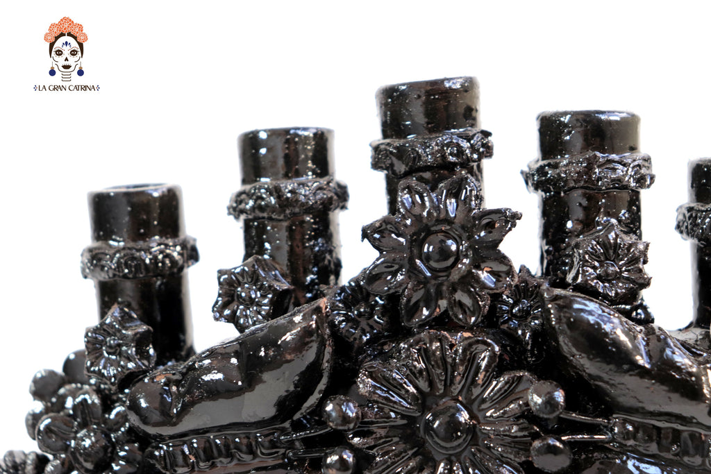 Candleholder black of 5-Candle - 10.4 in. Juan Gtz