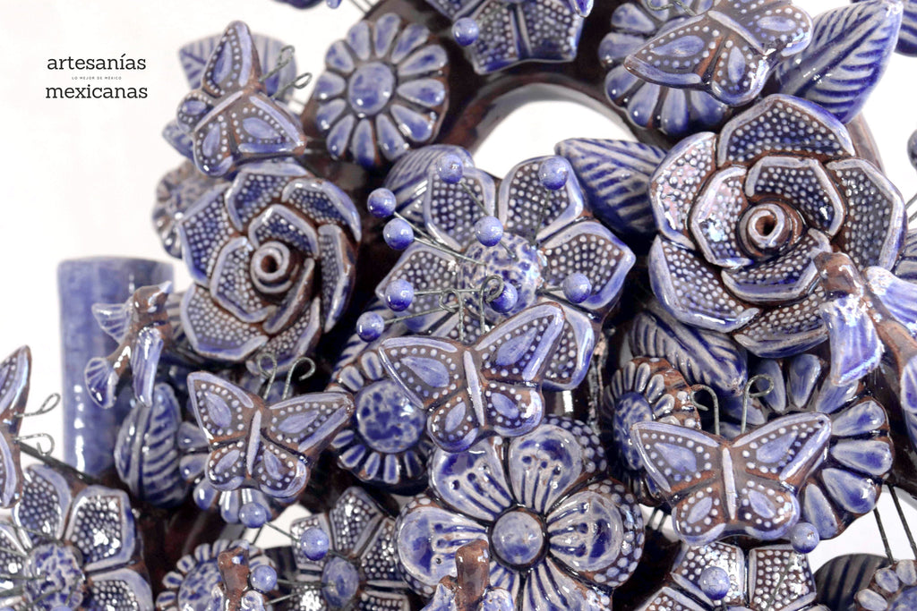 Tree of Life blue glazed - 21.6 in. Montoya
