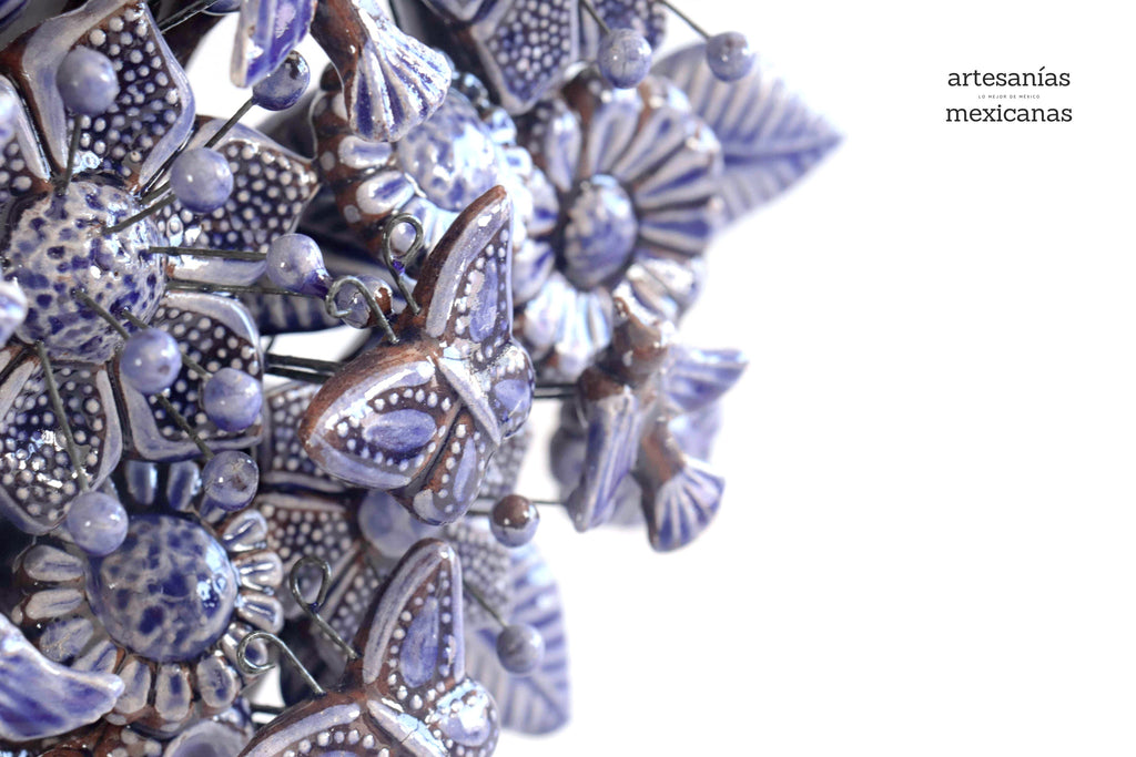 Tree of Life blue glazed - 21.6 in. Montoya