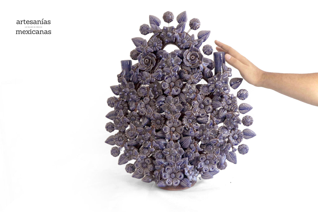 Tree of Life blue glazed - 21.6 in. Montoya