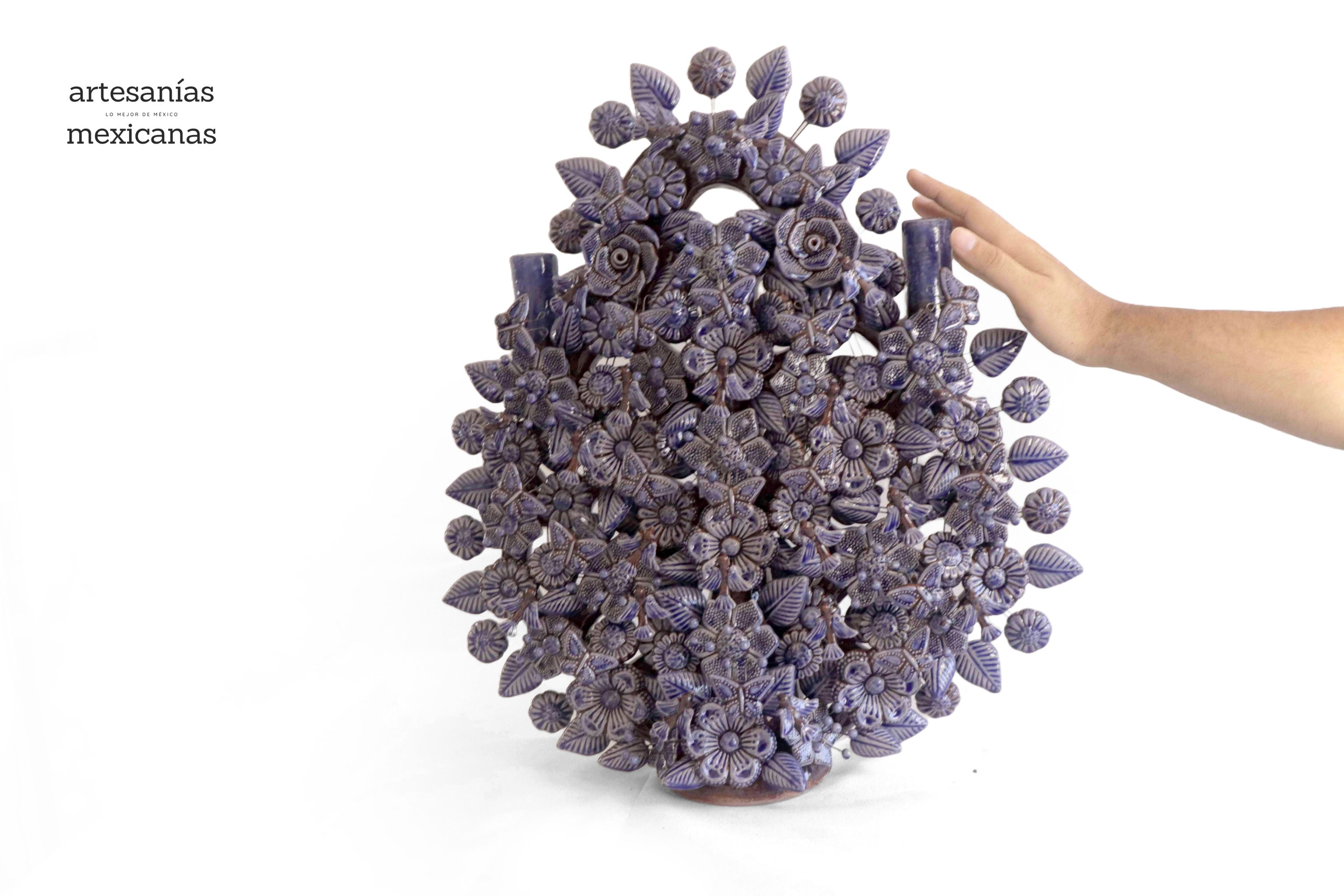 Tree of Life blue glazed - 21.6 in. Montoya