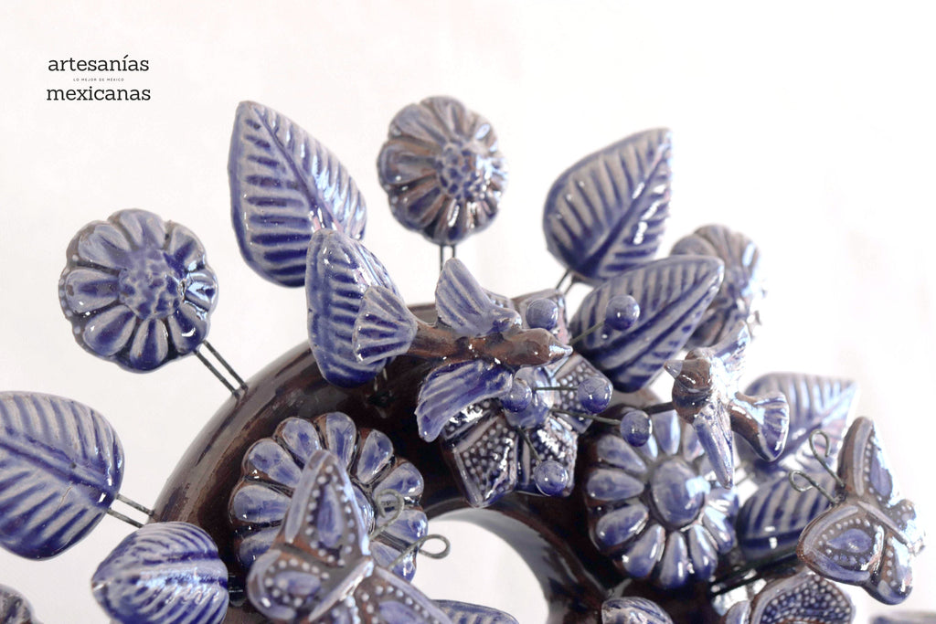Tree of Life blue glazed - 21.6 in. Montoya