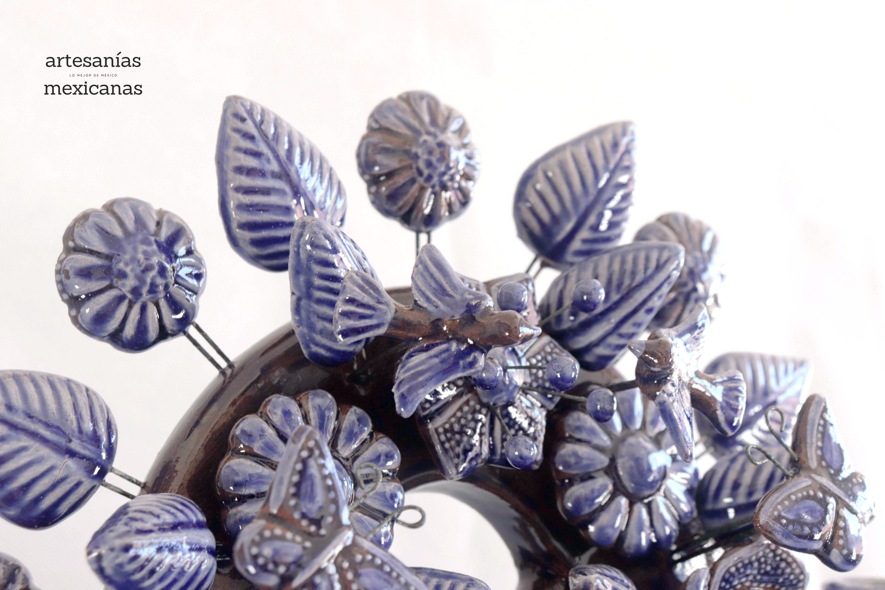 Tree of Life blue glazed - 21.6 in. Montoya