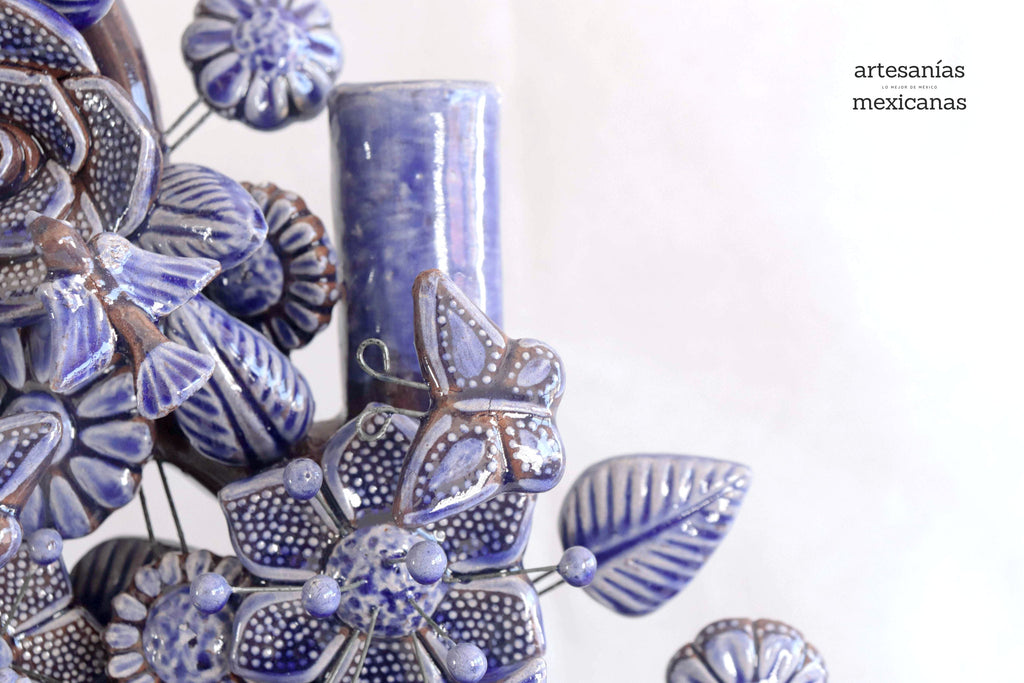 Tree of Life blue glazed - 21.6 in. Montoya