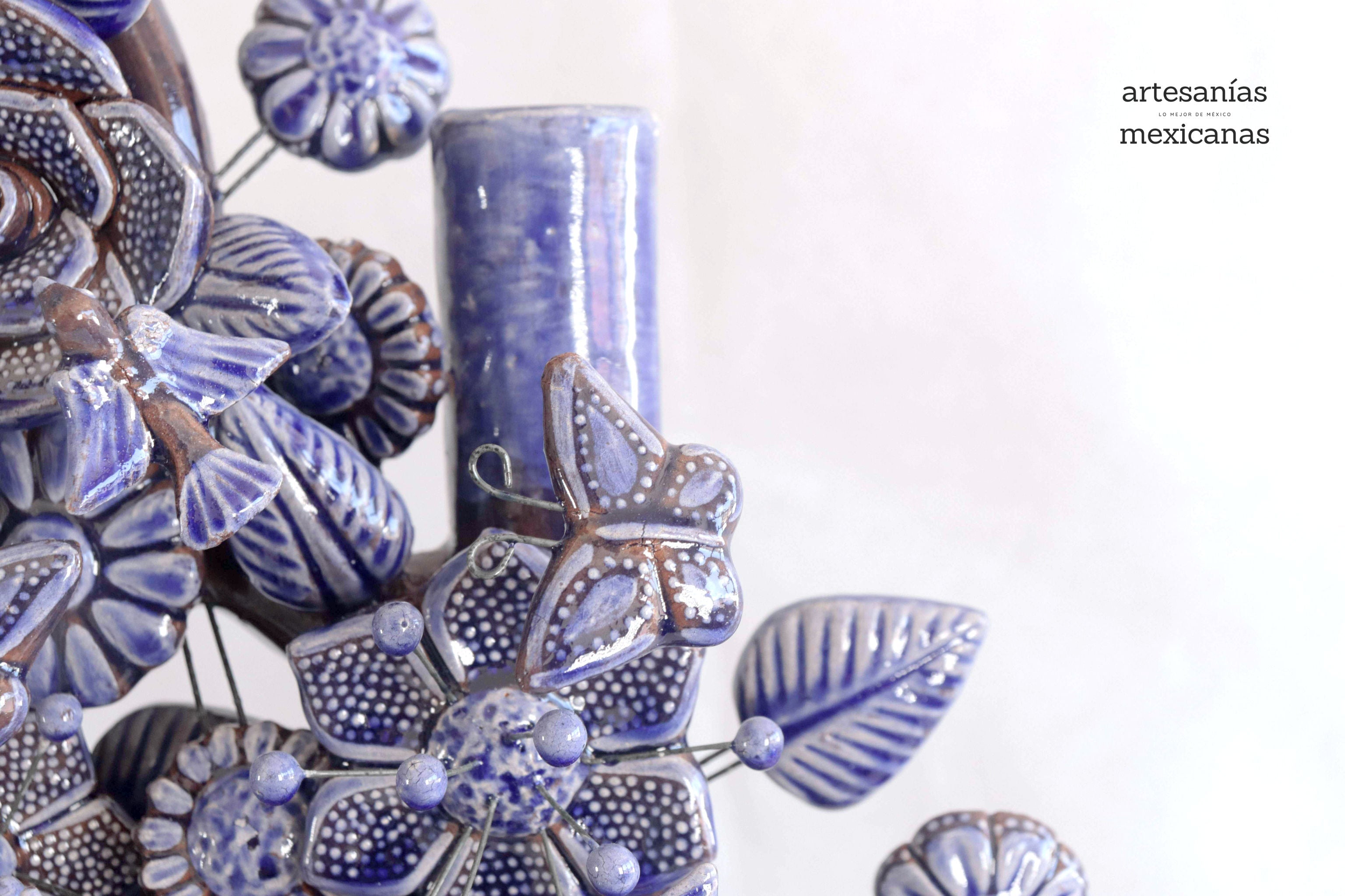 Tree of Life blue glazed - 21.6 in. Montoya