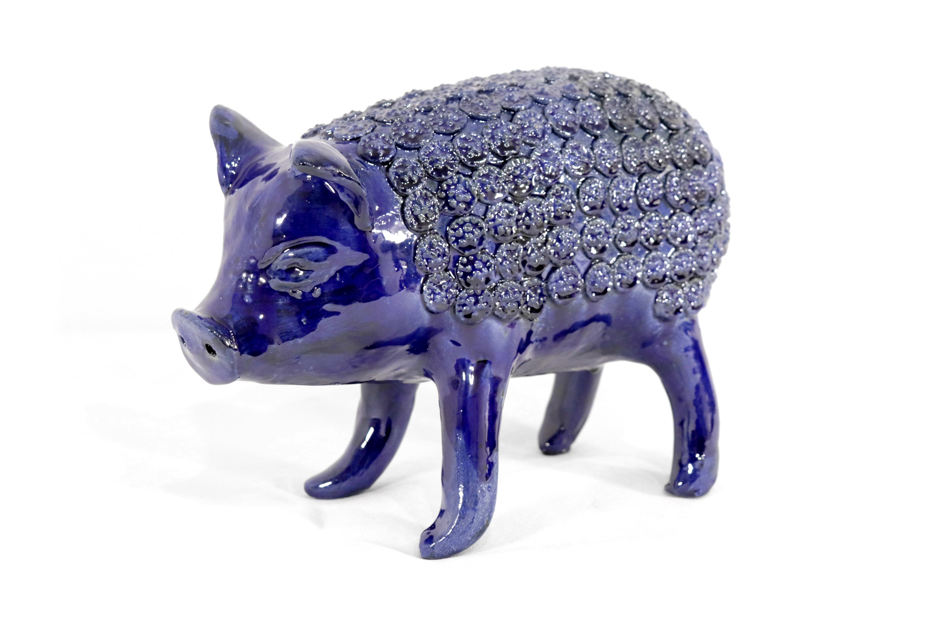 Cochinito - Cerdo of ahorro medium - Blue rey - 11 in. Juan Gtz