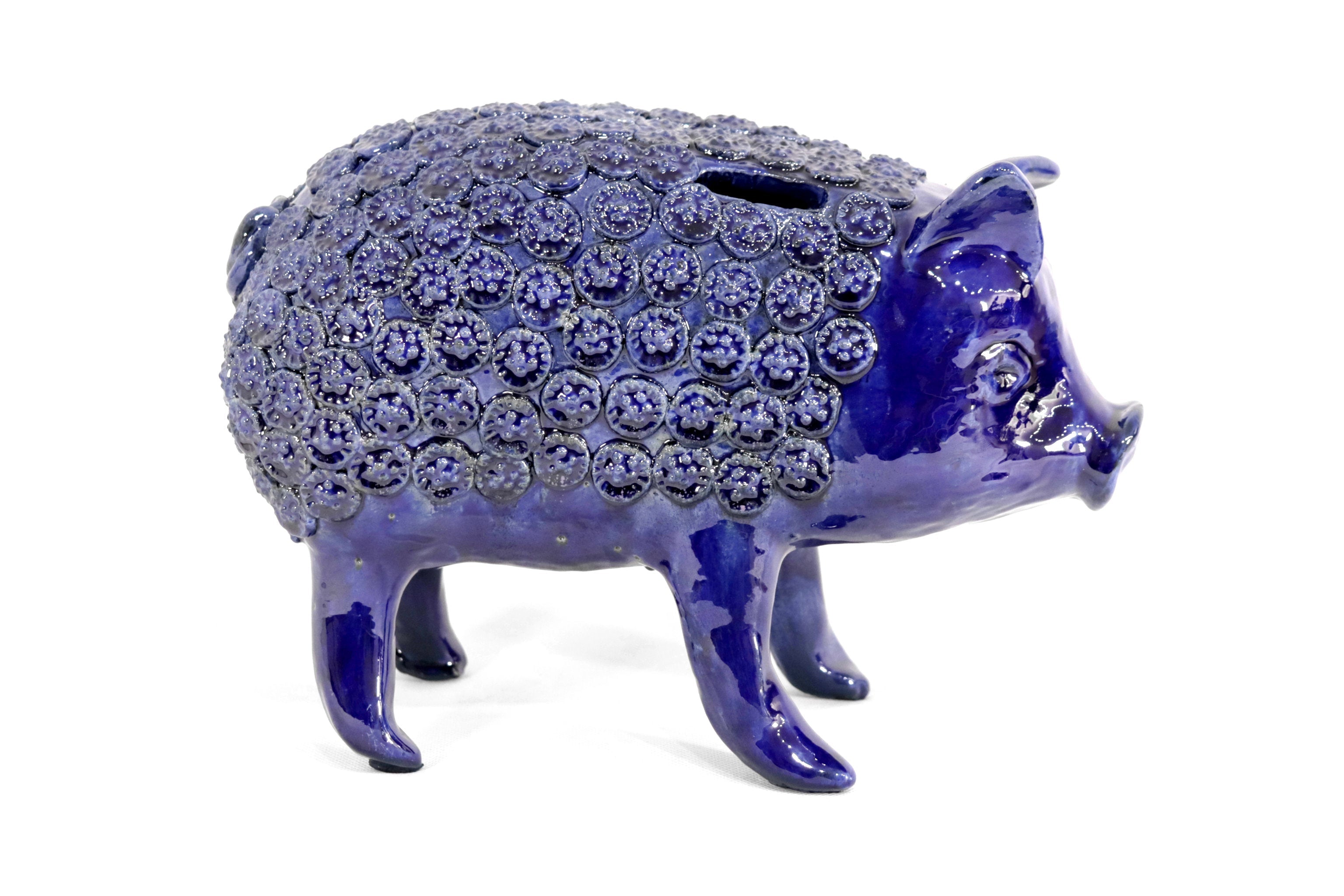 Cochinito - Cerdo of ahorro medium - Blue rey - 11 in. Juan Gtz