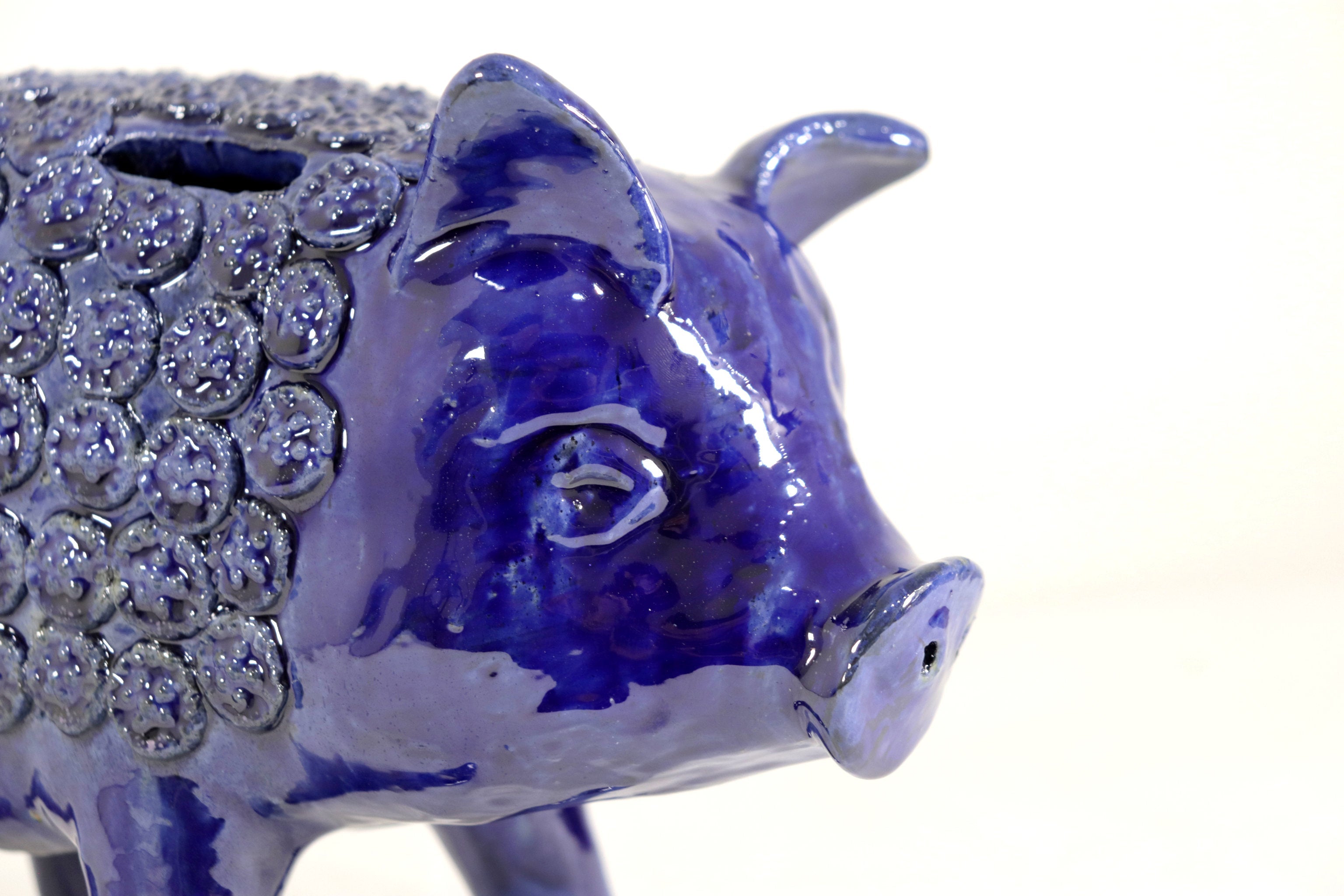 Cochinito - Cerdo of ahorro medium - Blue rey - 11 in. Juan Gtz