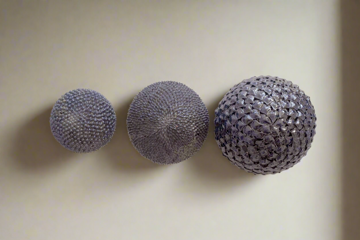 Spheres vidriadas Blue Wall - in. Production Aristeo Gtz