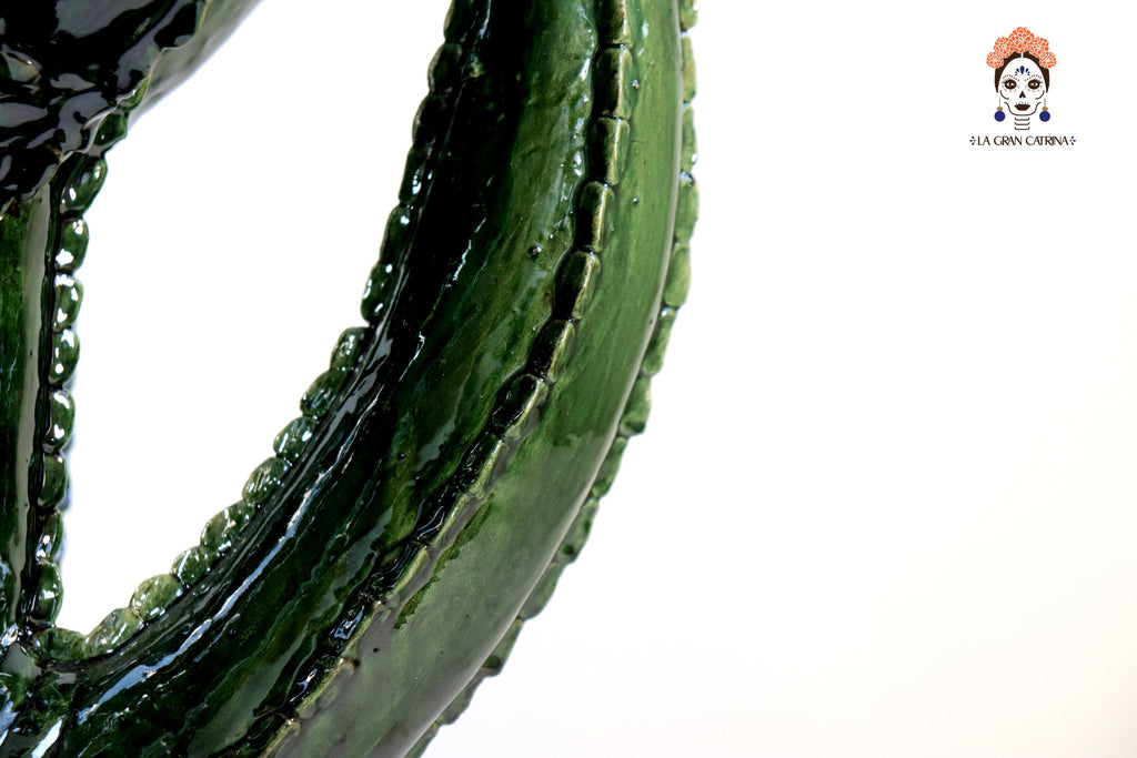 Candleholder Prickly Pear Cactus Dark Green - 23.6 in. - in. Production Juan Gtz