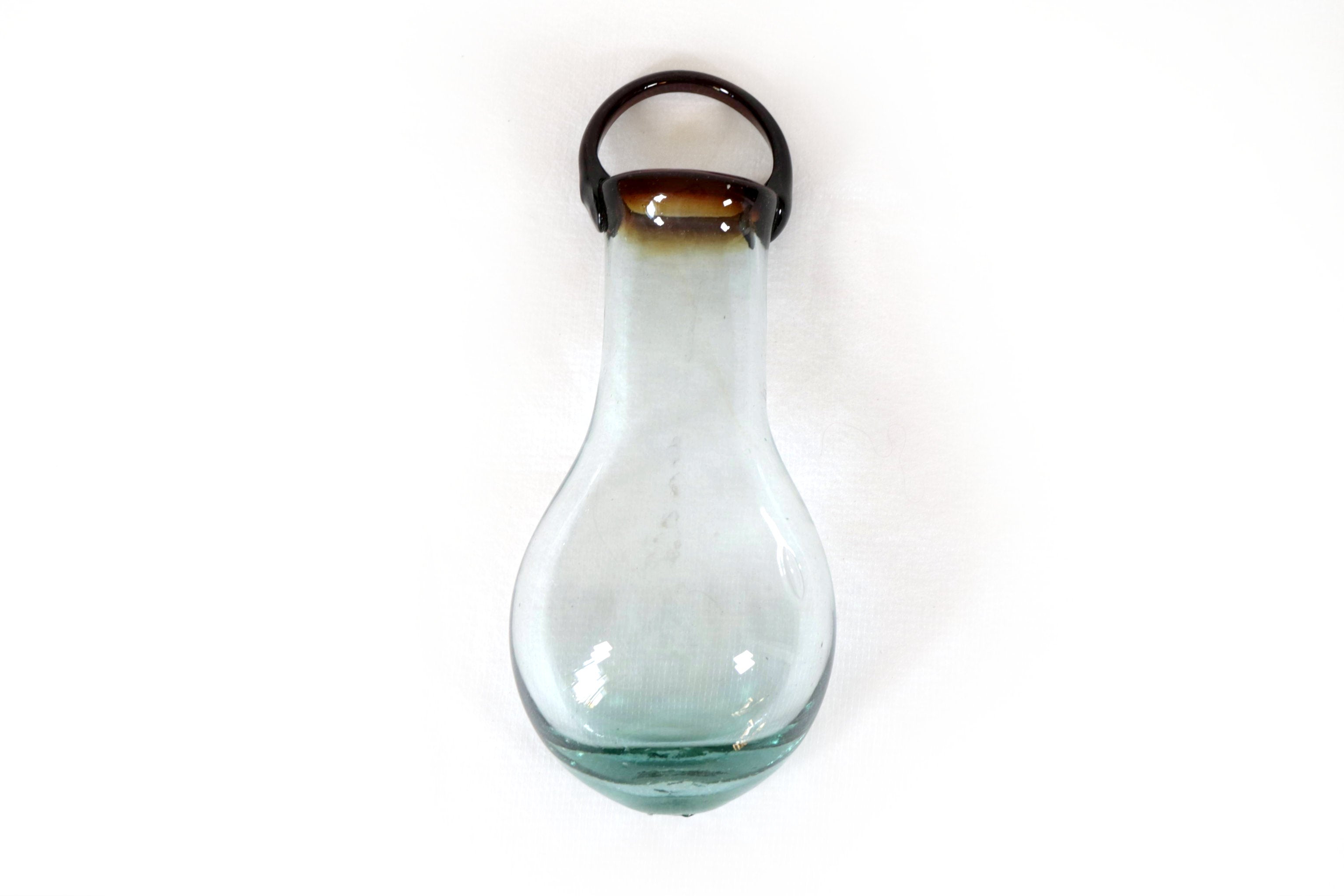 Set of Blown Glass Bottles - Blue Translúcido - 11.4 in. Vidrio Soplado