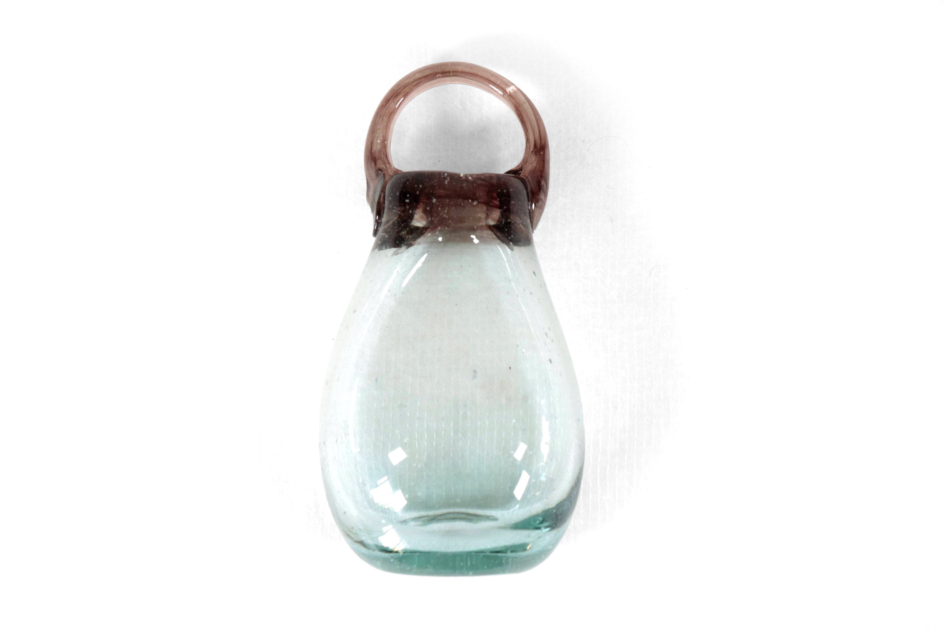 Set of Blown Glass Bottles - Blue Translúcido - 11.4 in. Vidrio Soplado