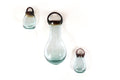 Set of Blown Glass Bottles - Blue Translúcido - 11.4 in. Vidrio Soplado