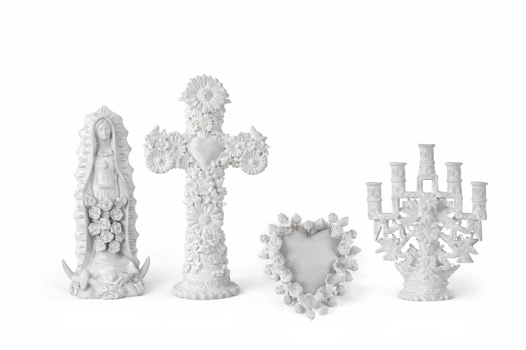 Tallr Bundle White Handcrafted and Glazed Clay La Gran Catrina