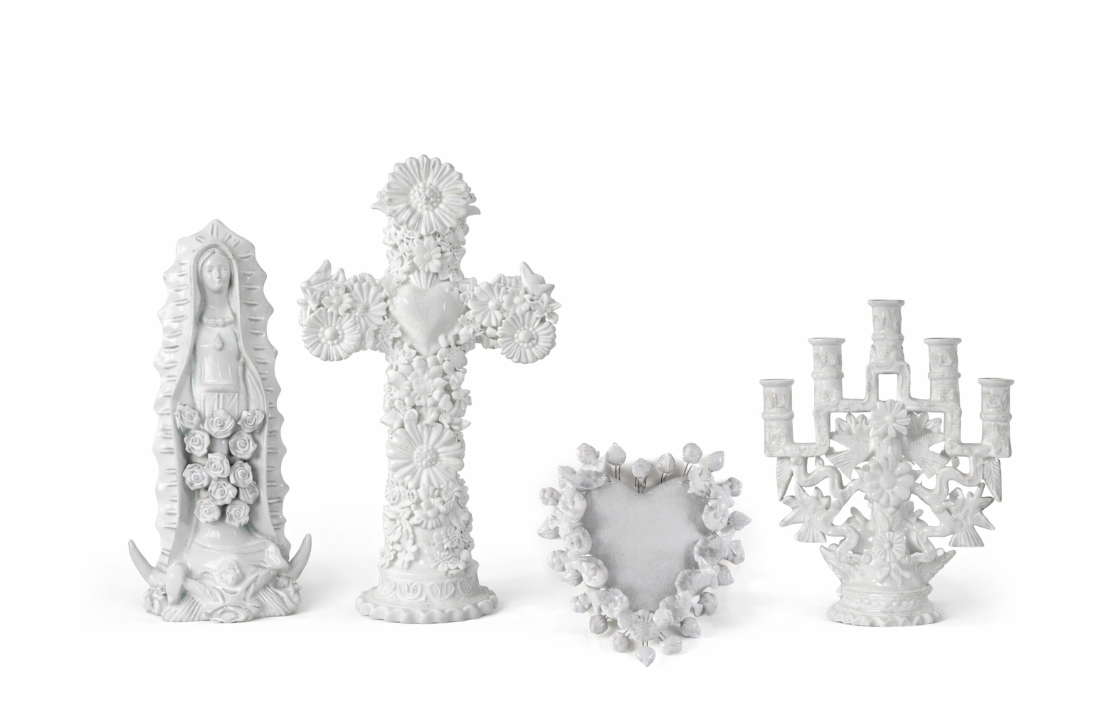 Tallr Bundle White Handcrafted and Glazed Clay La Gran Catrina