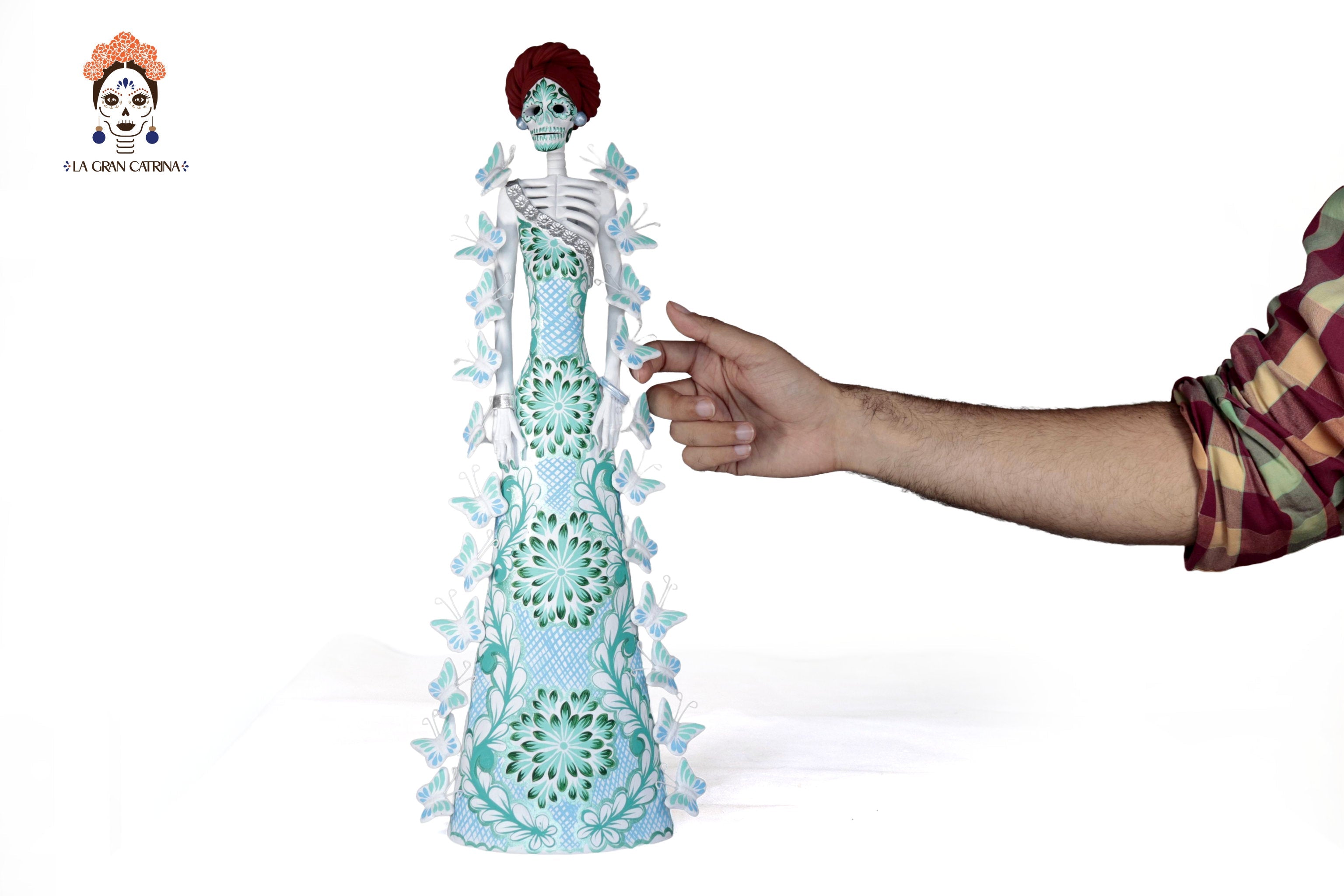 Catrinas hermana white with Turquoise - 20 in. Adan