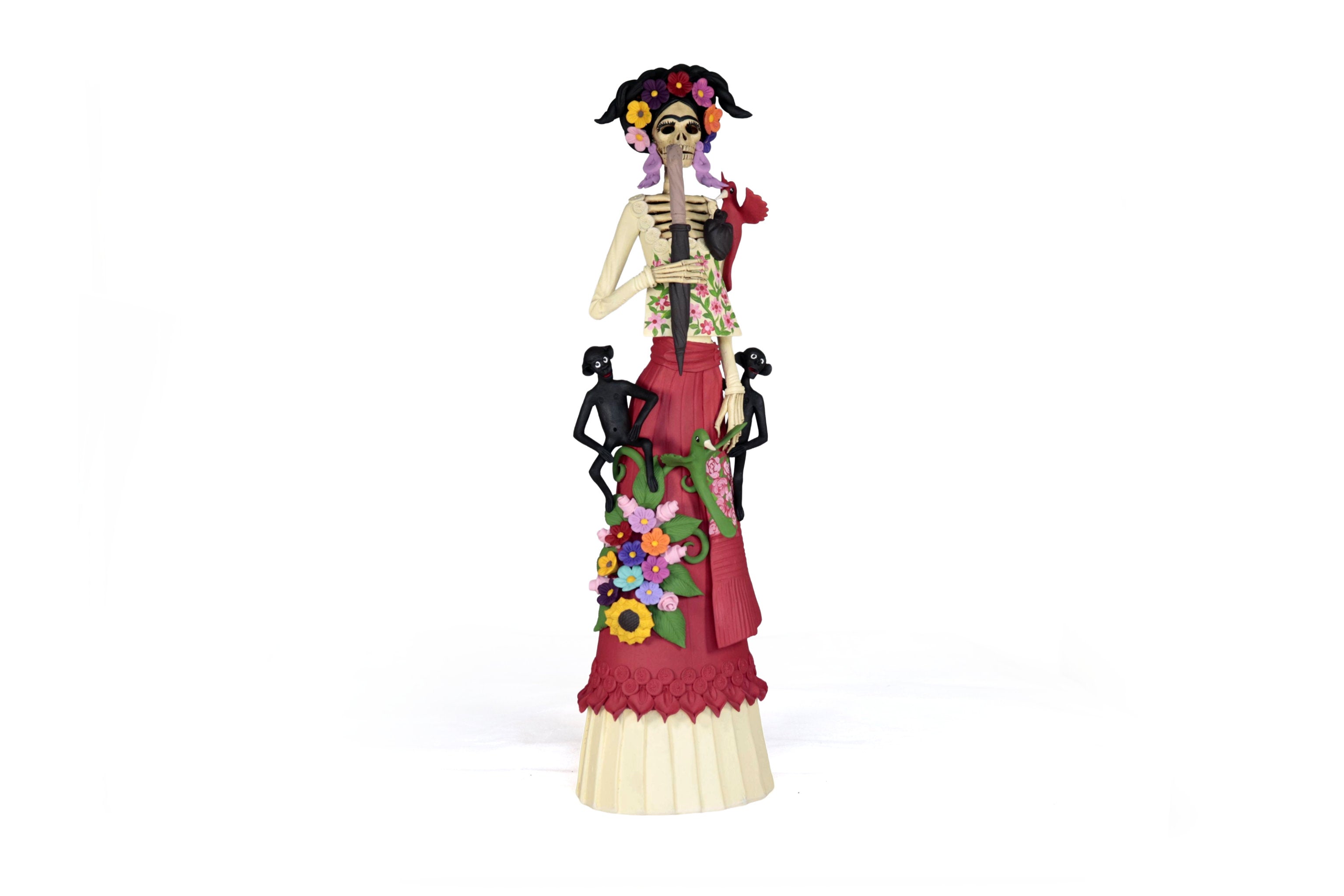 Catrina of Frida Kahlo with topknot - 20 in. - in. Production Adan