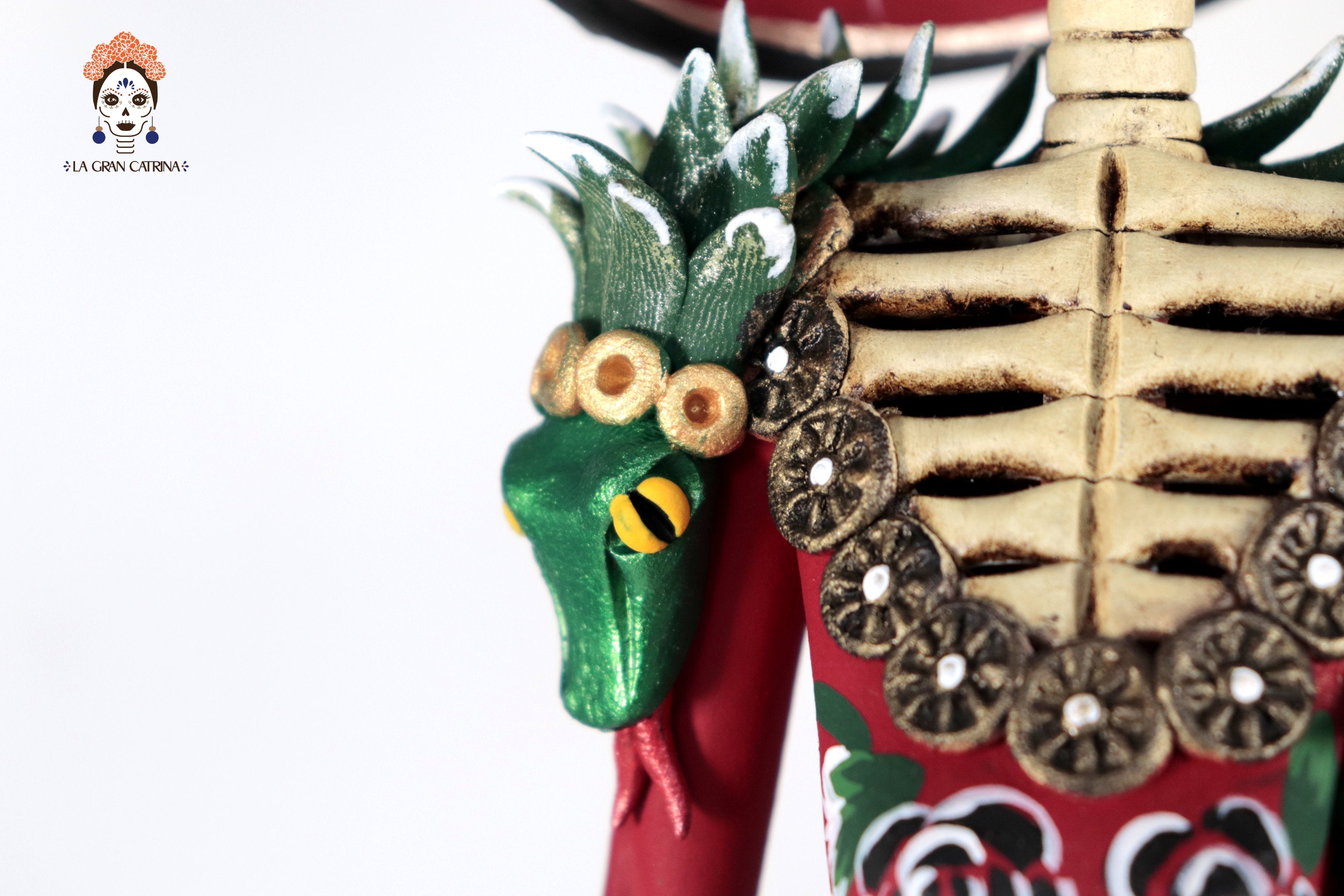 La Frida with la serpiente of vestido red - 18 in. Adan