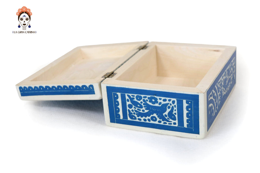 Small White Olinalá Handcrafted Box - 5.7 in. Olinala