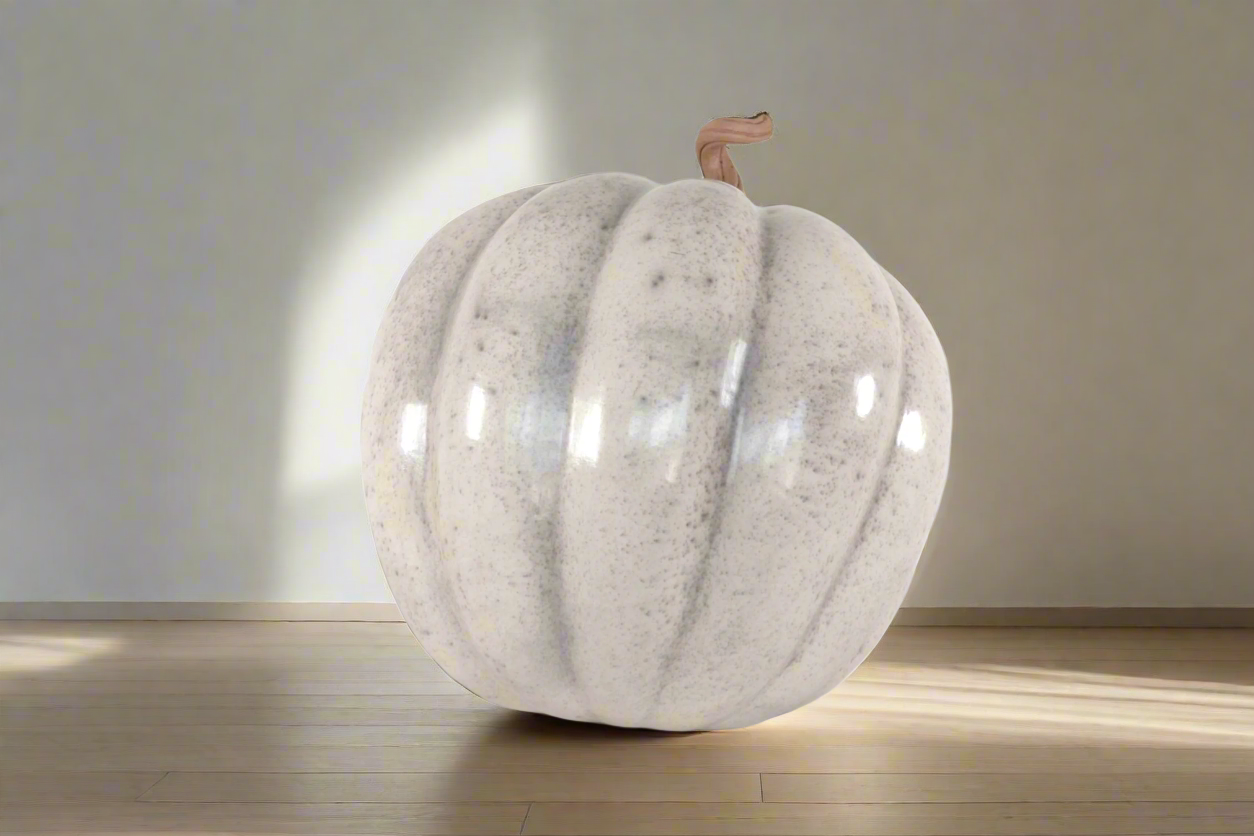 Pumpkin white large Clay - 16 in. Trejo