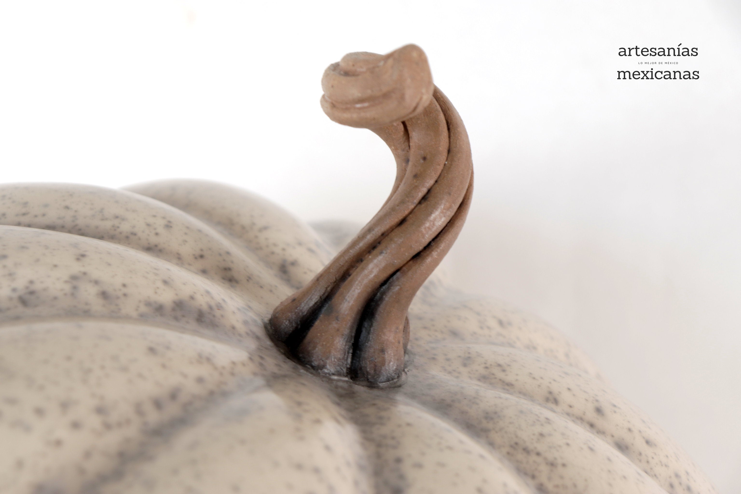 Pumpkin white large Clay - 16 in. Trejo