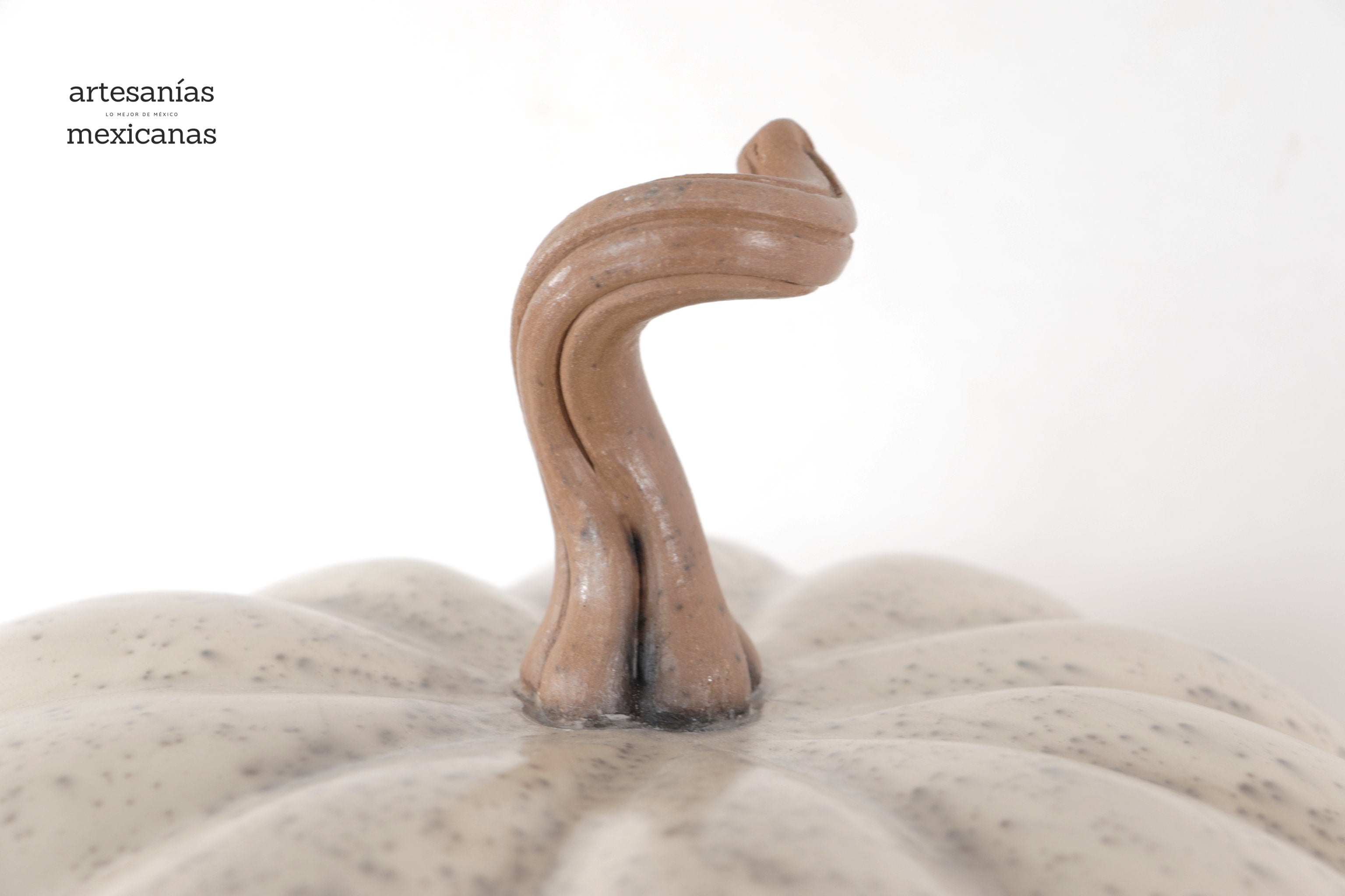Pumpkin white large Clay - 14.5 in. Trejo