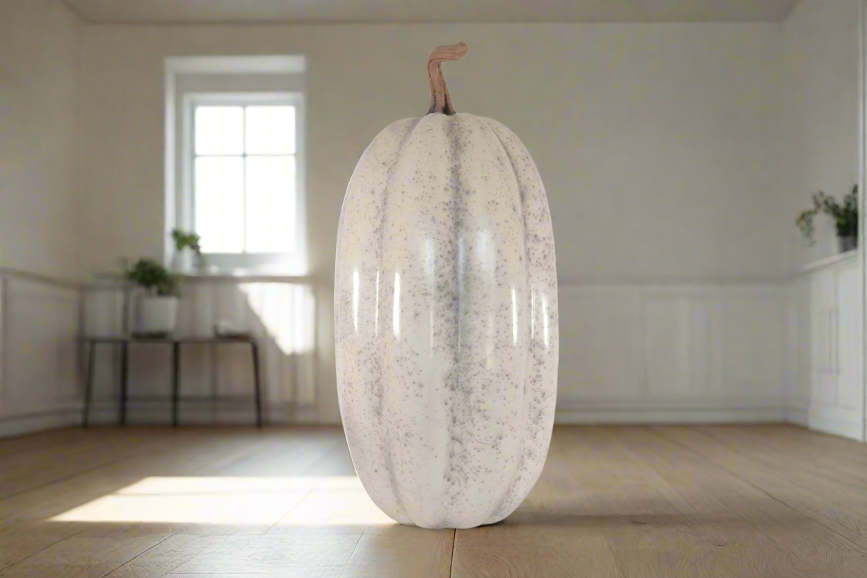 Pumpkin white large Clay - 26.3 in. Trejo
