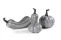 Set of 3 Pumpkins light gray - 9.8 in. Trejo