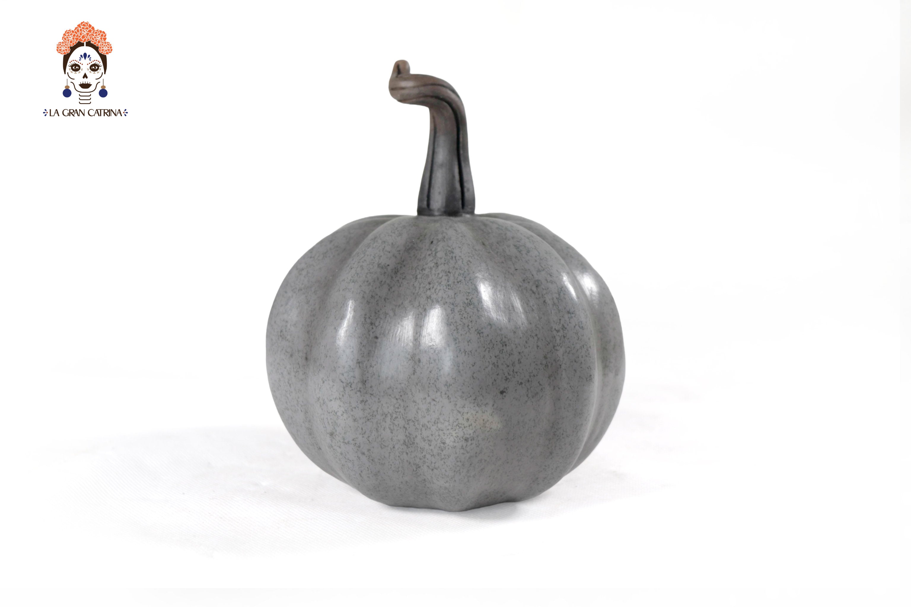 Set of 3 Pumpkins light gray - 9.8 in. Trejo